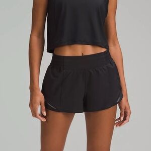 Black Lululemon Hotty Hot Short High-Rise 2.5"